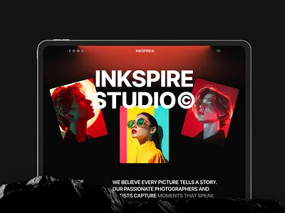 Inkspire - Portfolio & Agency Website inkspire landing page olynex photography portfolio template ui ui design uiux ux videography visual identity webflow website