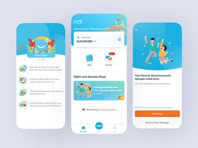 Bank Raya: Uang Saku — Financial Literacy for Gen Alpha 🚀 bank for kids branding finance apps fintech kids apps ui design ux design