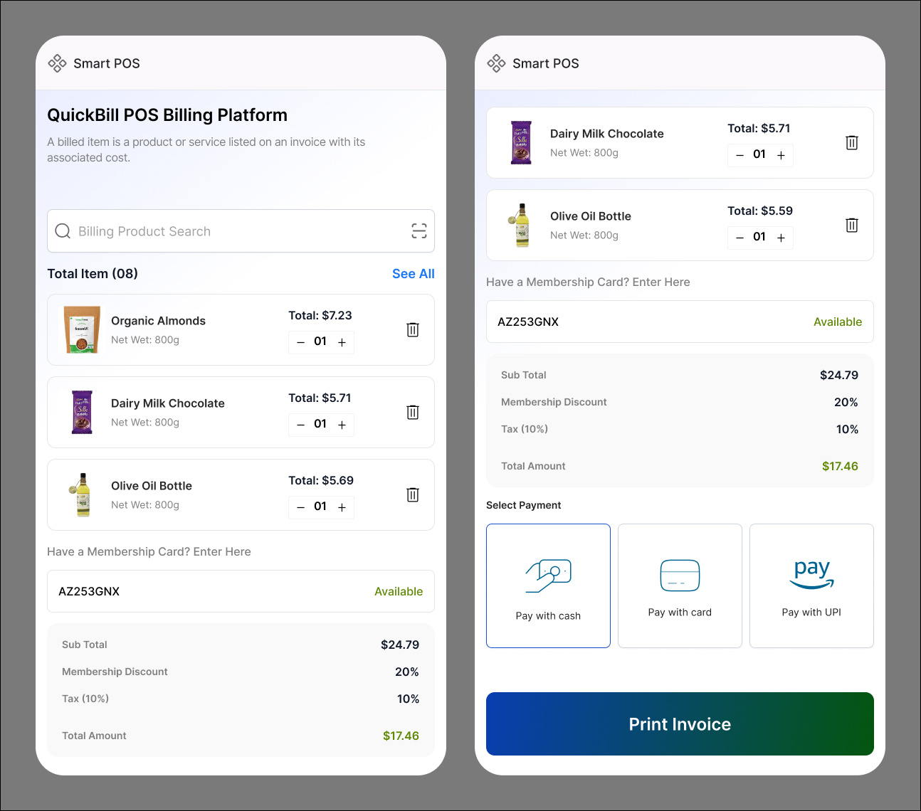 Mobile Smart POS System accessibility design human centered design illustration information architecture ui user experience user interface user journey ux ux design