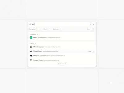 Minimal Full Function Search Modal 🔍 commandpalette dashboard design interaction interface keyboard modal navigation productivity saas search shortcuts ui ux webapp