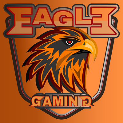 Eagle logo gaming badge esport gaming graphic design logo poster sign sticker template vector