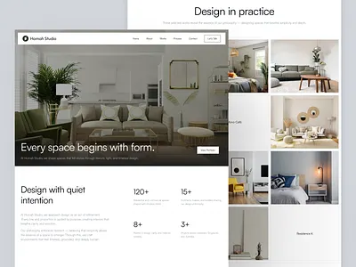 Homah Studio — Quietly Intentional Interior Design Website clean design company profile design desktop interior interior design interior website landing page minimalist modern design portfolio design property website studio website ui uidesign uiux ux uxdesign web design website