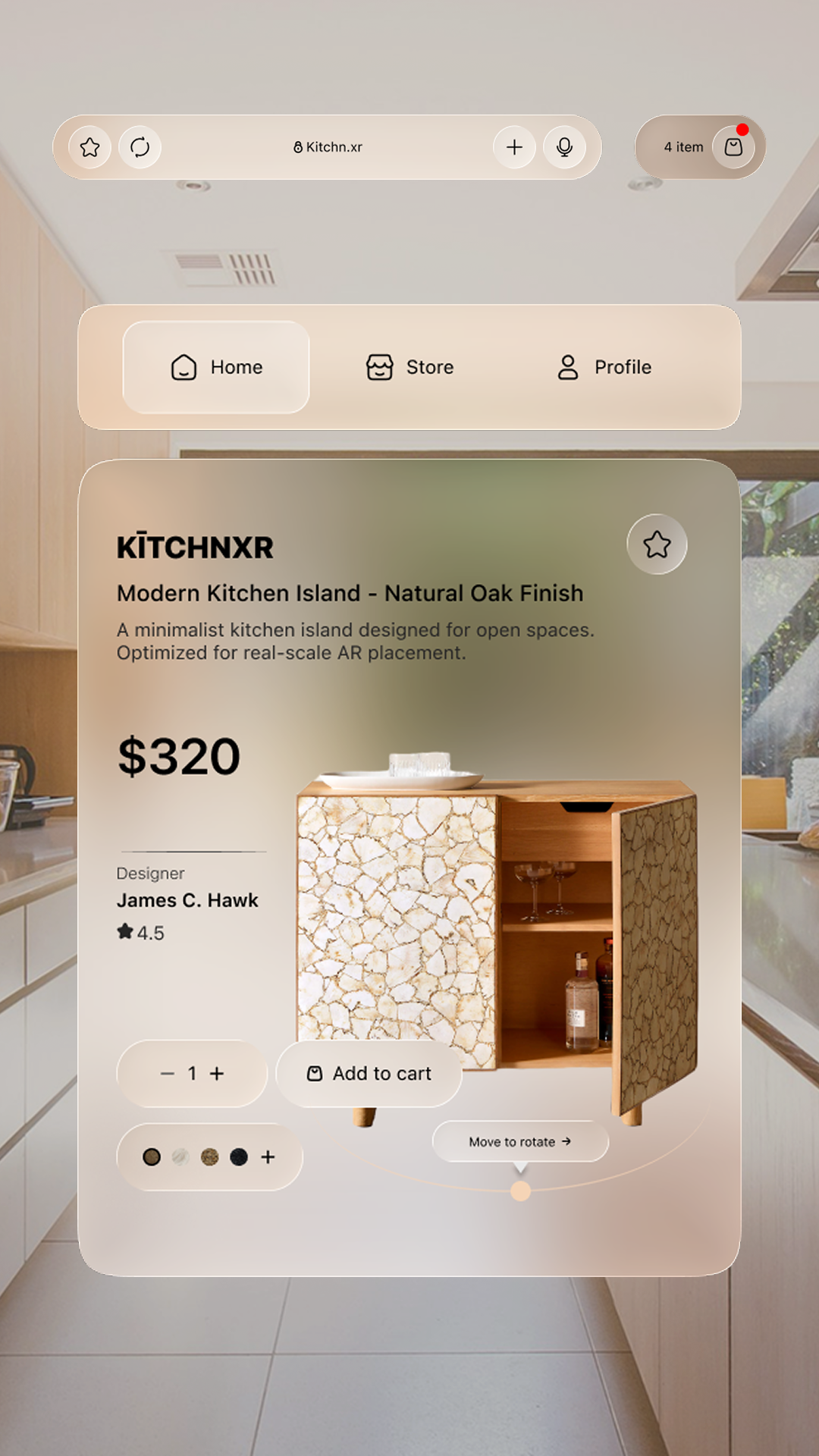 KitchenXR — AR/VR Kitchen Experience UI by EstyUIX on Dribbble