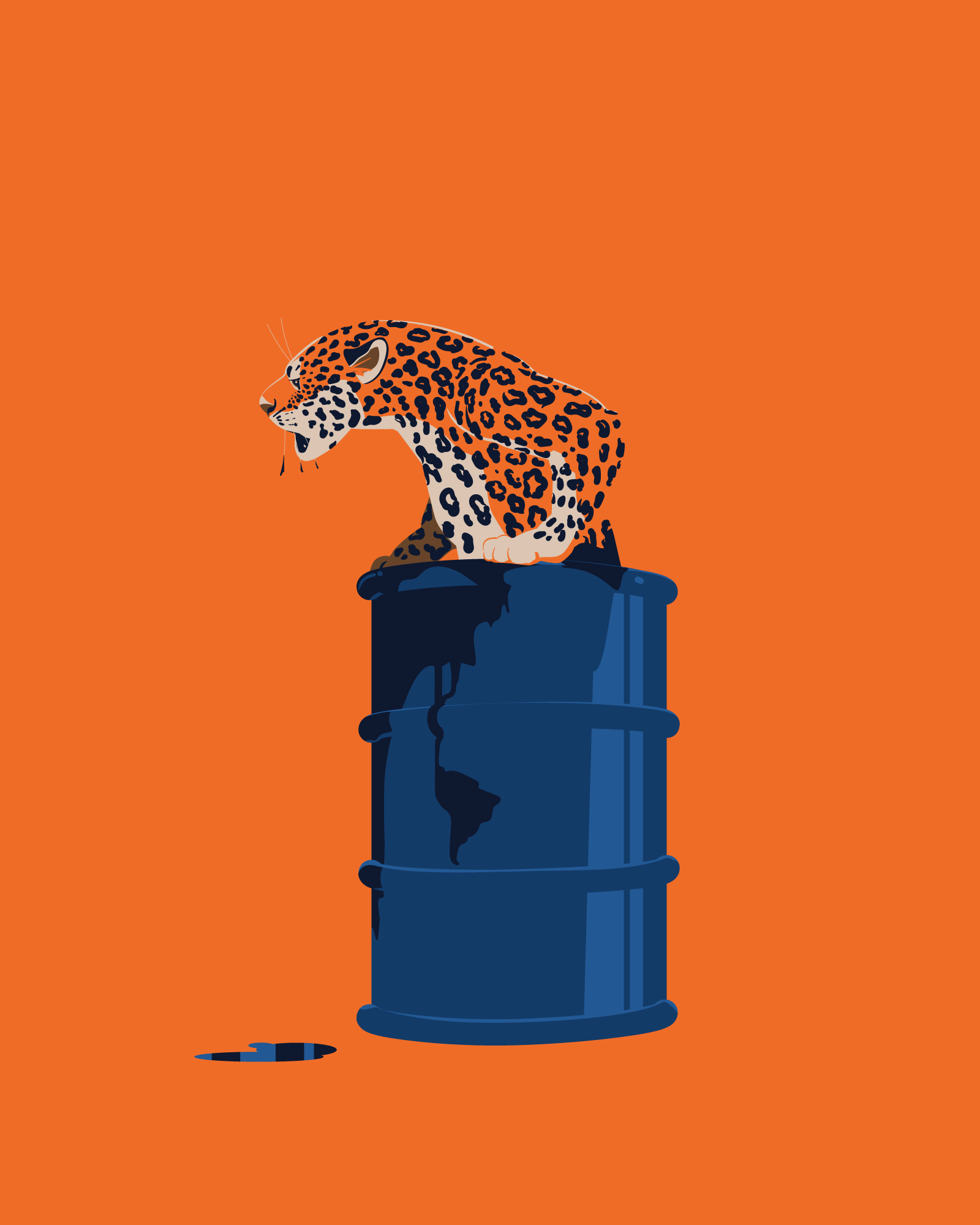 Save Yasuni animals right digitalart ecology ecuador illustration illustrator jaguar nature oil save yasuni