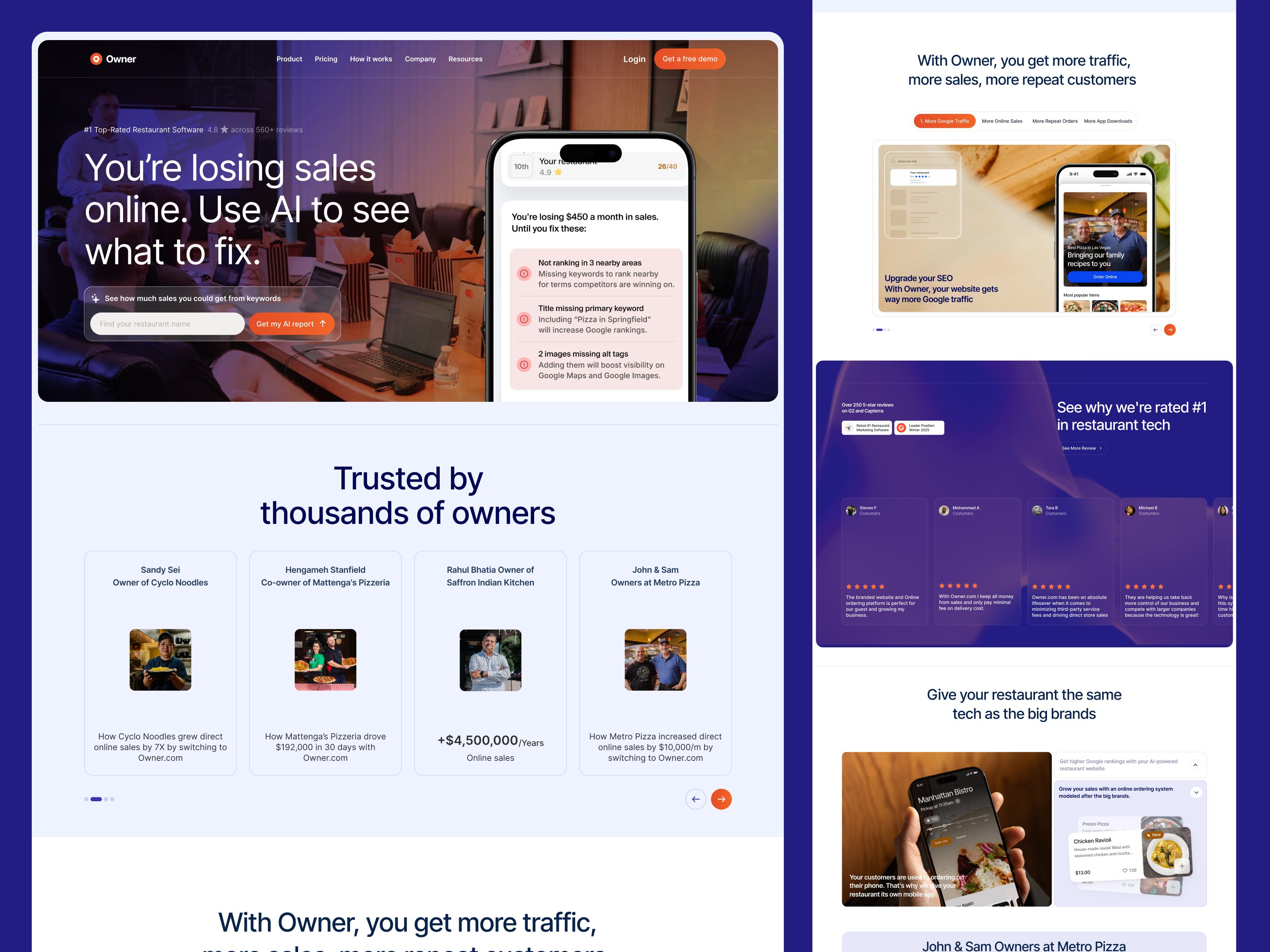 Example of Landing Page Design & Development