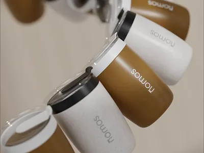 Nomos — Specialty Coffee & Matcha 3d animation branding design graphic design illustration logo