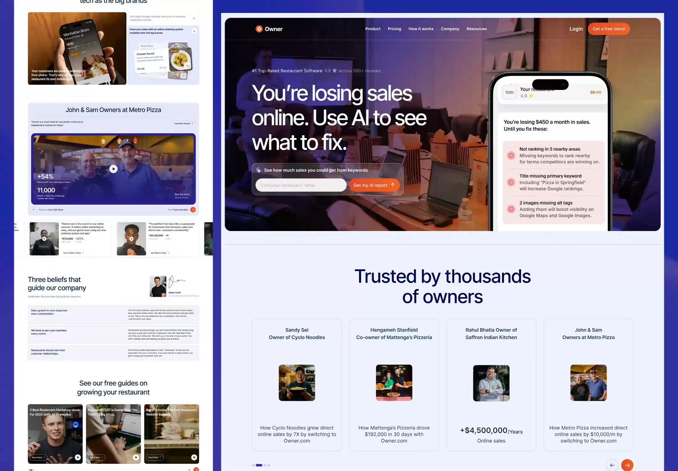 Example of Landing Page UI/UX Design