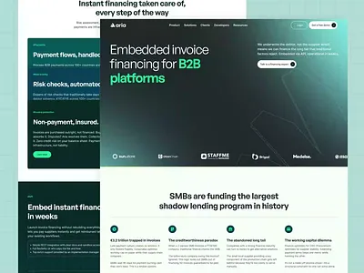 Aria - Full Landing Page Animation Concept animated prototype digital product homepage interaction design landing page marketing page micro interaction motion design product marketing product website prototype saas saas platform saas product software as a service tech startup ui animation web design web ui website design
