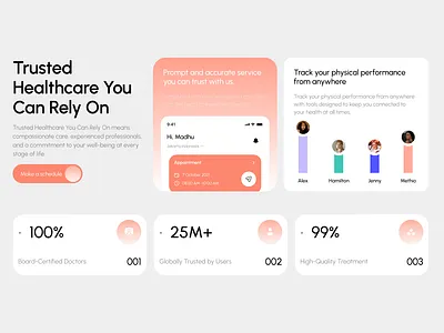 Healthcare Website Design - Medical Service Landing Page health platform healthcare branding healthcare service healthcare ui healthcare website landing page medical interface medical web design medical website ui design web design website design