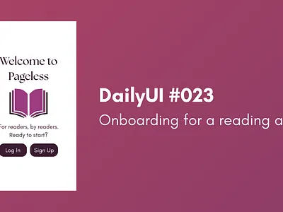 DailyUI #023 - Onboarding ui