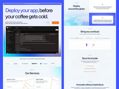 Sevalla - Redesign Concept Landing Page b2b saas brand identity cloud platform conversion focused digital product homepage landing page marketing page modern ui product website responsive design saas software as a service startup website tech startup user experience user interface web design web layout website