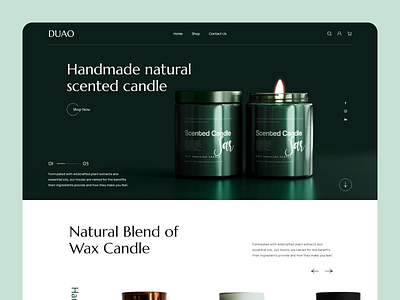 DUAO Candle Website adobe xd candle selling website design ecommerce website figma ui web design website design
