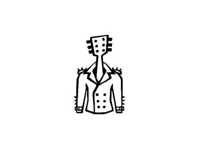 Guitar Leather Jacket buy clothes draw drawing guitar jacket leather logo logotype music rock sale