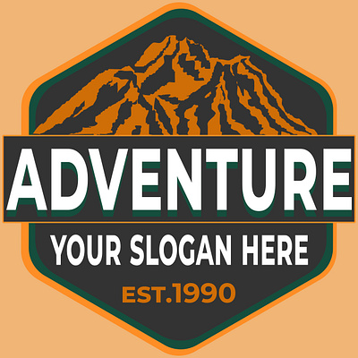 Adventure and outdoor vintage logo template, badge, or emblem banner camp graphic design holiday indoor logo outdoor poster sticker traveling vacation vintage wild