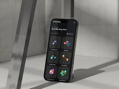 AI Voice Generator — Web Application (Responsive) mobile responive design ui voice agent voice ai