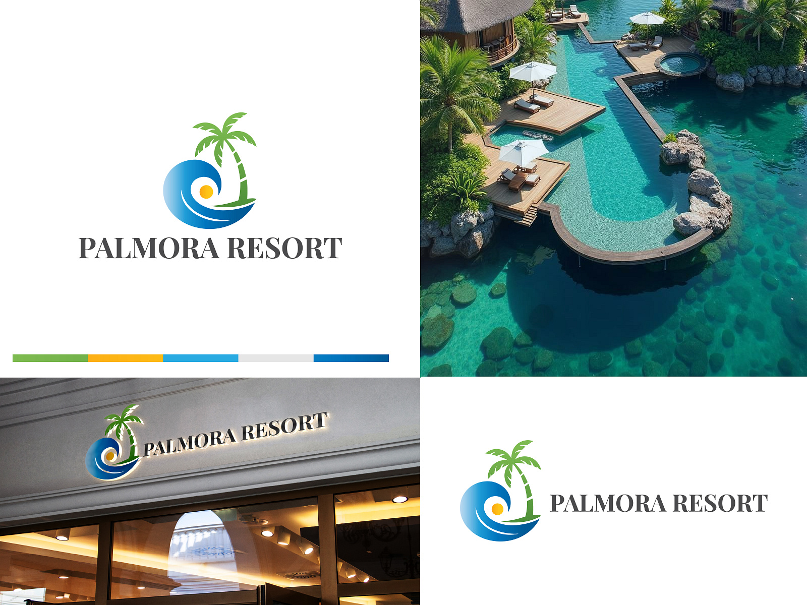Palmora Resort | Premium Beach Resort Logo Design by Samina Mallick on ...