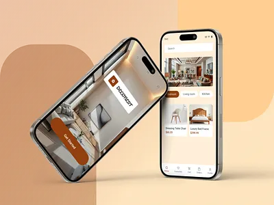 Deconest | A Warm & Modern Interior Shopping Experience clean eesign figma home decor interior interior design minimal design mobile app modern product design shopping ui design ux design