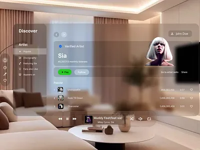 Spotify Glassmorphism UI brand identity clean figma glassmorphism minimal modern music spotify ui ui interface