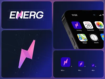 Energ - EV Charging Logo & Branding Design branding charge logo energy energy logo ev car branding ev car logo ev charge logo ev charging logo ev logo ev logo branding ev station logo graphic design green energy logo logo design logo mark logotype modern logo visual identity