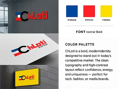 ChLoti – Bold Modern Brand Logo Design bold logo design brand logo design business brand identity chloti logo clean branding color palette branding corporate branding creative logo design fashion brand logo logo presentation media brand logo minimal logo modern logo professional logo design signage logo mockup tech logo design typography logo