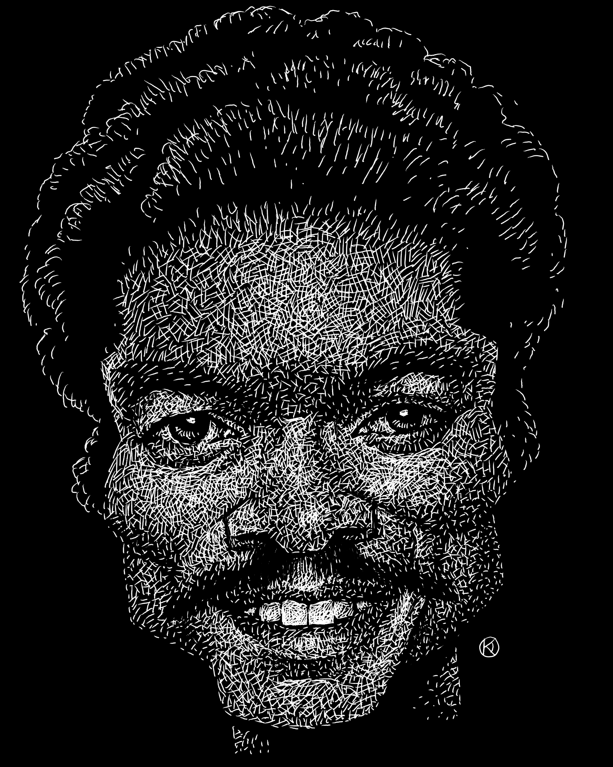 #09 - Billy Dee Williams. Caricature Resolution 2026 billy dee williams black and white caricature illustration portrait scratchboard