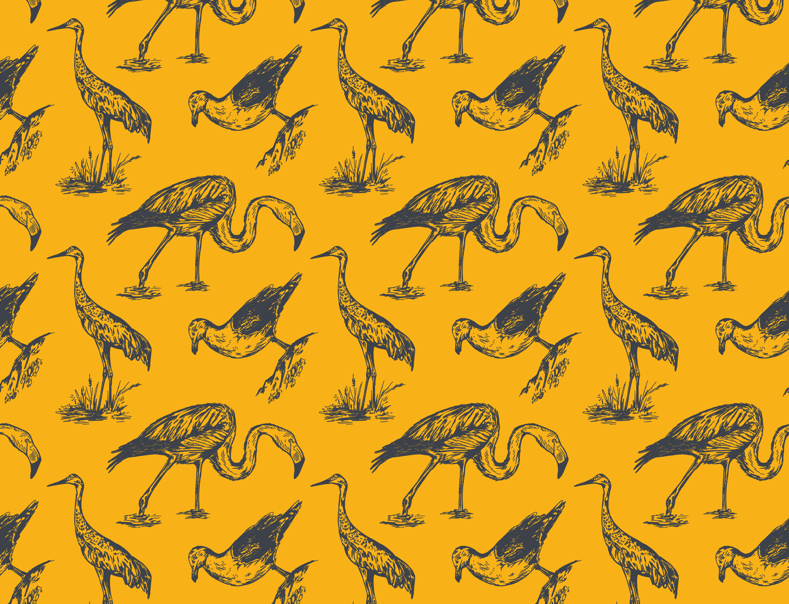 Seamless bird repeat pattern bird birds hand drawn illustration pattern print repeat seamless vintage