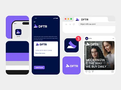 DFTR App Logo app bank brand identity branding dftr graphic design logo money payment software technology visual identity
