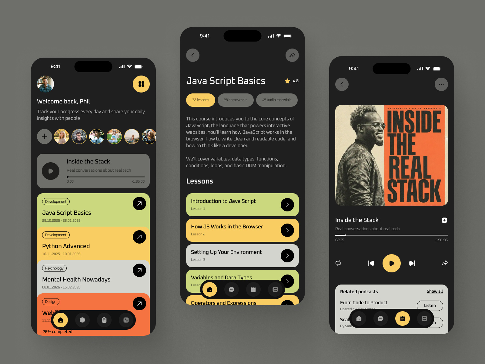 Example of Uxplorer Mobile App For Education