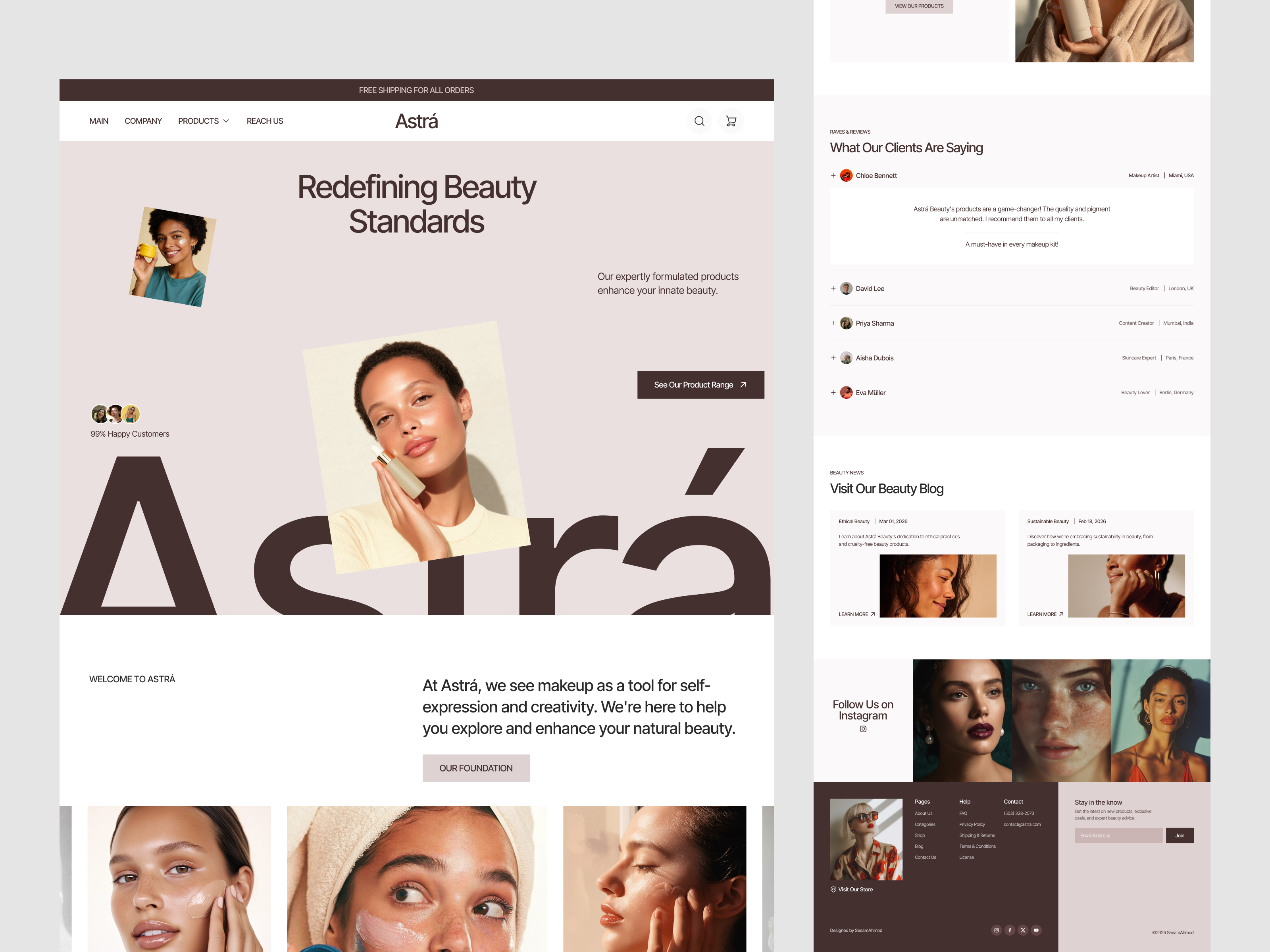 Example of Full Website UI Design