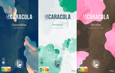 La Caracola packaging brand branding caracola colorful design identity illustration logo minimal packaging professional sea shell