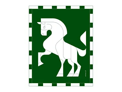 Year of the Horse (green) 2d art branding chinese design figma geometric graphic icon illustration illustrator logo lunar new new year vector year zodiac