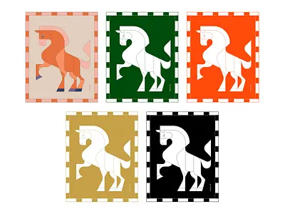 Year of the Horse (all) 2d art branding chinese design figma geometric graphic graphic design icon illustration illustrator logo lunar new new year vector year zodiac