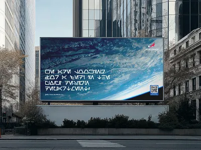 Roscosmos banner branding graphic design