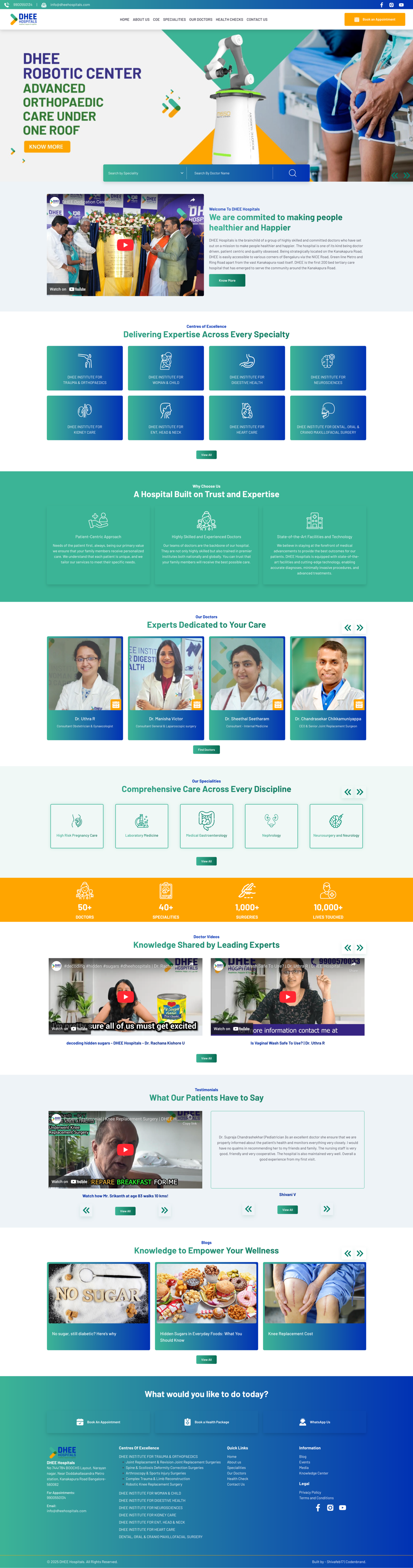 DHEE Hospitals - Revamped branding custom php template design drupal custom theme graphic design illustration logo php custom template ui wordpress custom theme