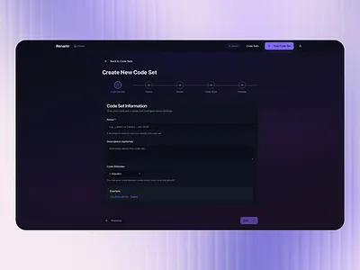 Renamr – Multi-Step SaaS Dashboard UI brand design brand identity brand identity design branding design logo logo design logo designer photography product saas vibe code vibe coding web app web design
