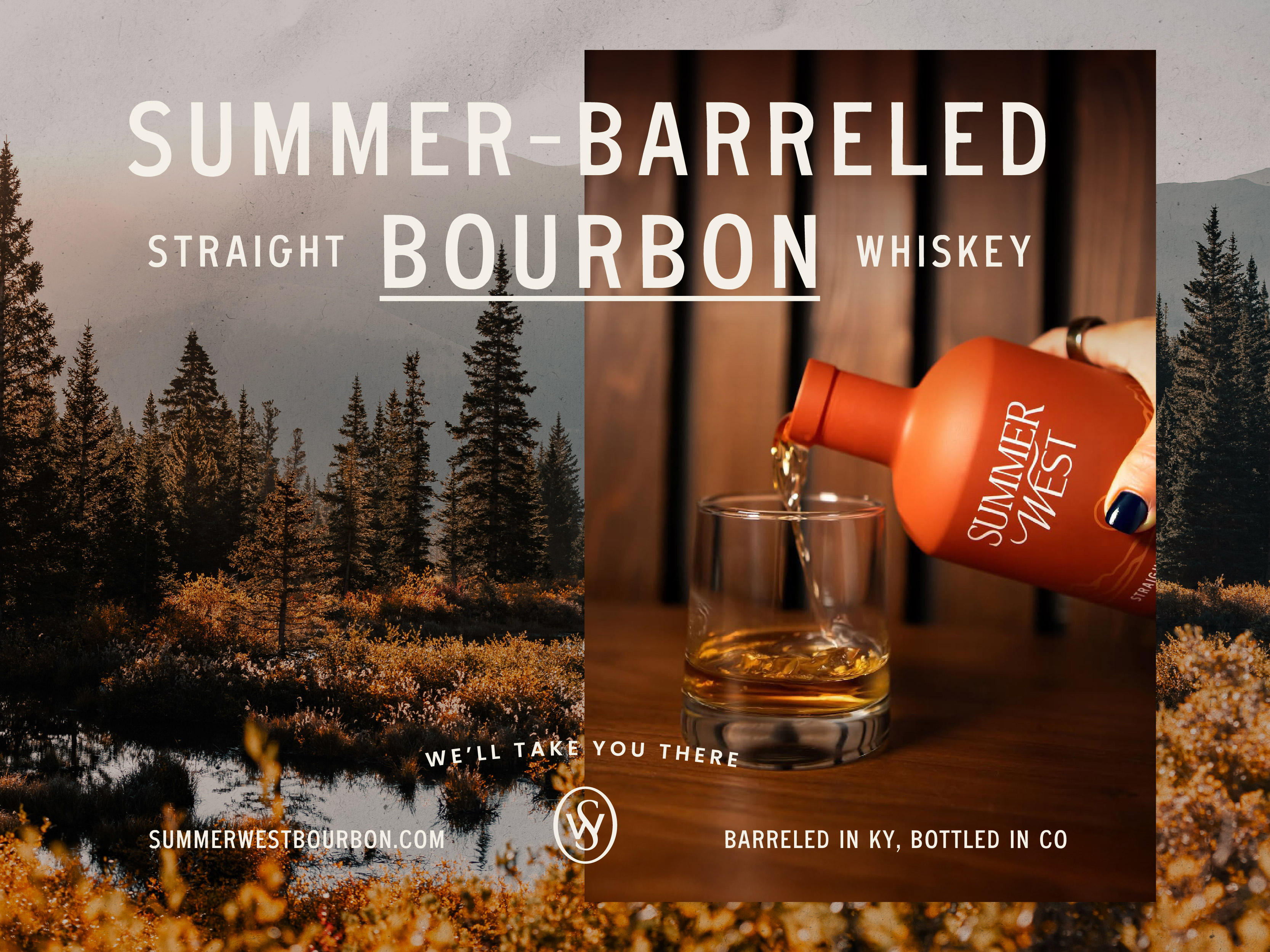 Summer-Barreled Bourbon Art Direction art direction bourbon branding brand storytelling branding design graphic design packaging design spirits branding summer west bourbon typography visual identity whiskey design