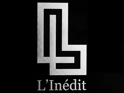 L'Inédit — Luxury Fragrance, Logo Design (Part 1) brand identity geometric logo high end logo design luxury branding minimal logo modern heraldry monogram perfume logo silver foil symbol typography