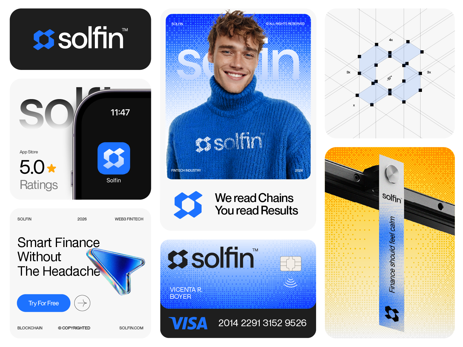 Example of Solfin™ - Logo & Branding Design for a Web3 Crypto Fintech Brand