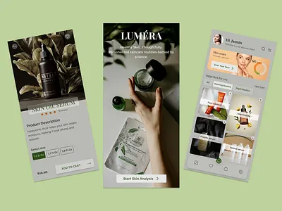Personalized Skincare App UI mobileapp modernui personalizedskincare skincareapp