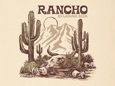 Rancho apparel clothing brand commision work illustration merchandise tees design tshirt design vintage art vintagedesign western design