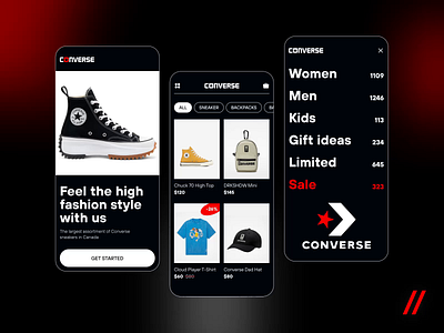 Flow animation for Sneaker Store Mobile IOS App animation app graphic design motion design motion graphics ui