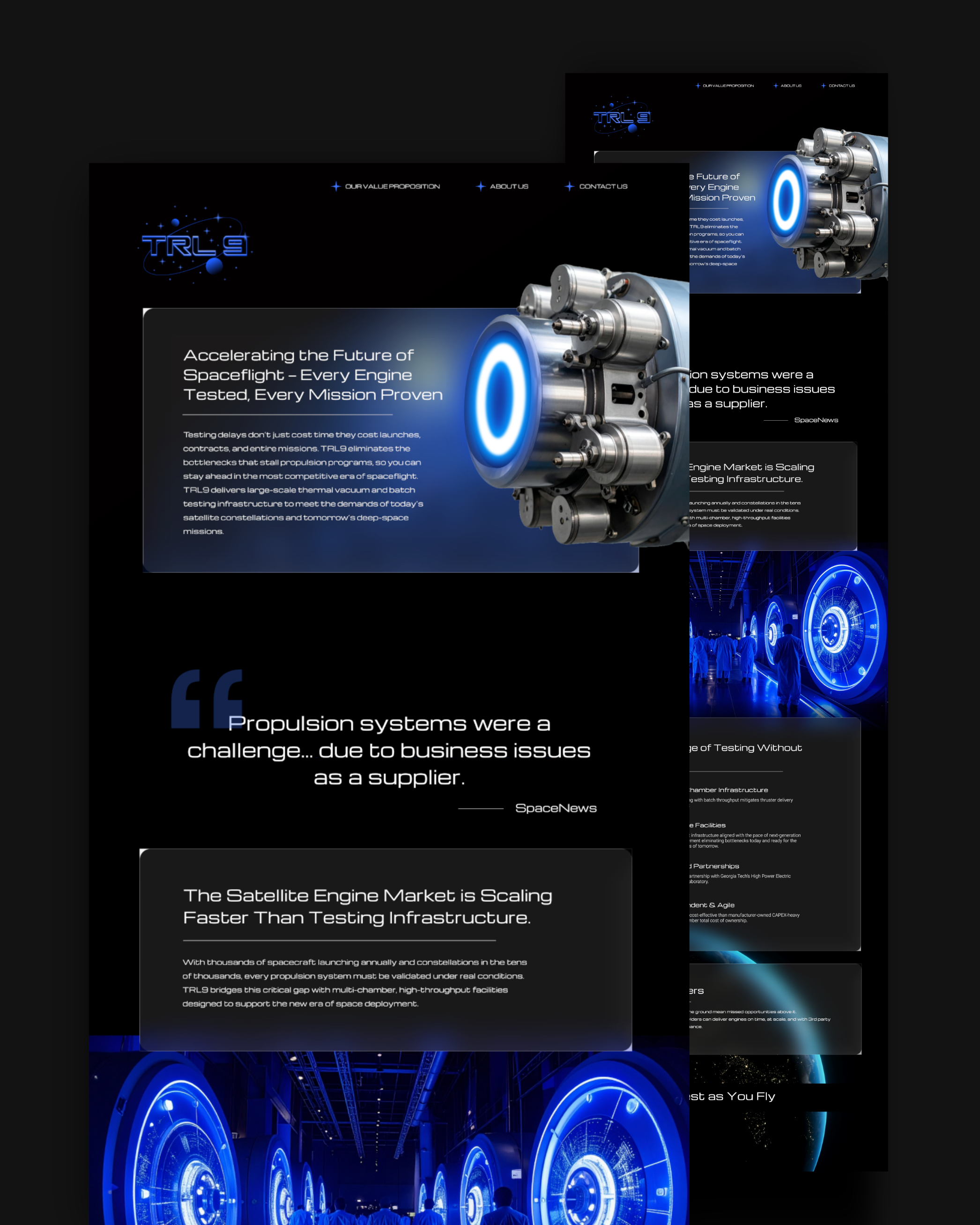 Web Design for TRL 9 commission design freelance work graphic design graphic designer logo logo design logo design branding logo designer space web design