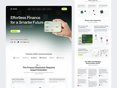 Fintech SaaS Website bank finance finance saas landing page fintech saas website fitech product design saas saas landing page saas website uiux web web design website