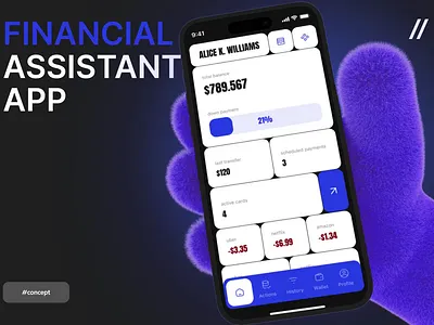 Financial Mobile iOS App Design ai ai app android app app design concept app design template app ui assistant dashboard dashboard design design finance finance app ios management mobile mobile app modern design ui ux