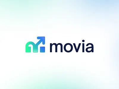 Movia - Logo Design bold geometry branding creative logo growth symbol letter m letter m logo logo logo design logo designer m growth mark m logotype marketing logo modern logo movement premium logo progress saas logo tech branding tech startup branding upward arrow