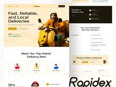 Rapidex- Home delivery website design delivery delivery landing page delivery website design design home delivery home delivery landing page landing page rapidex rapidex home delivery website uiux web design website