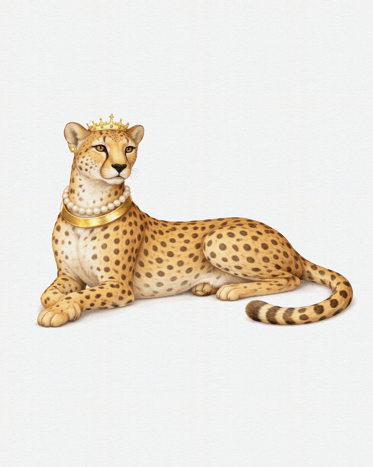 Couture Cheetahs: Luxury Wildlife Portraits contemporary luxury couture illustration decorative art designer artwork editorial illustration fashion art luxury art premium art series wildlife portraits