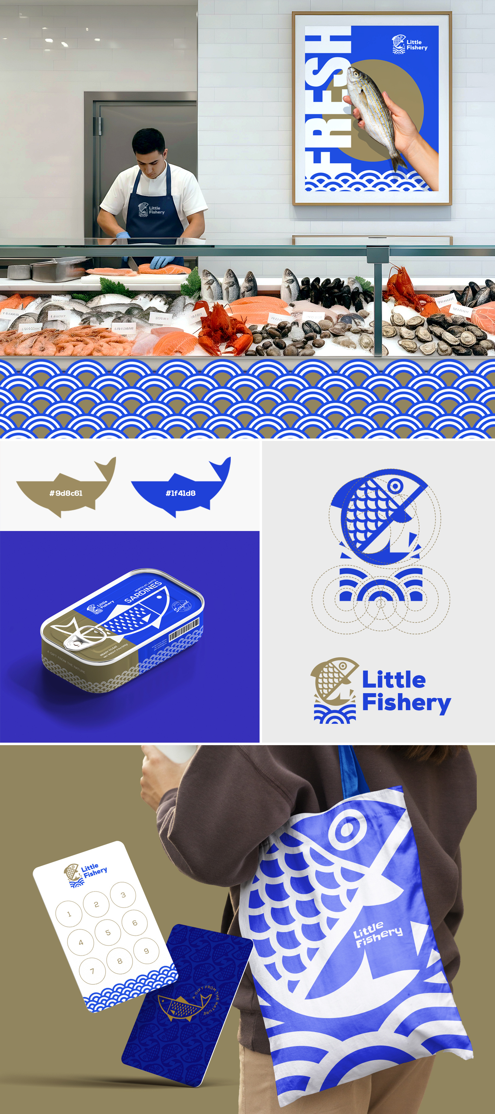 Little Fishery branding graphic design identity logo