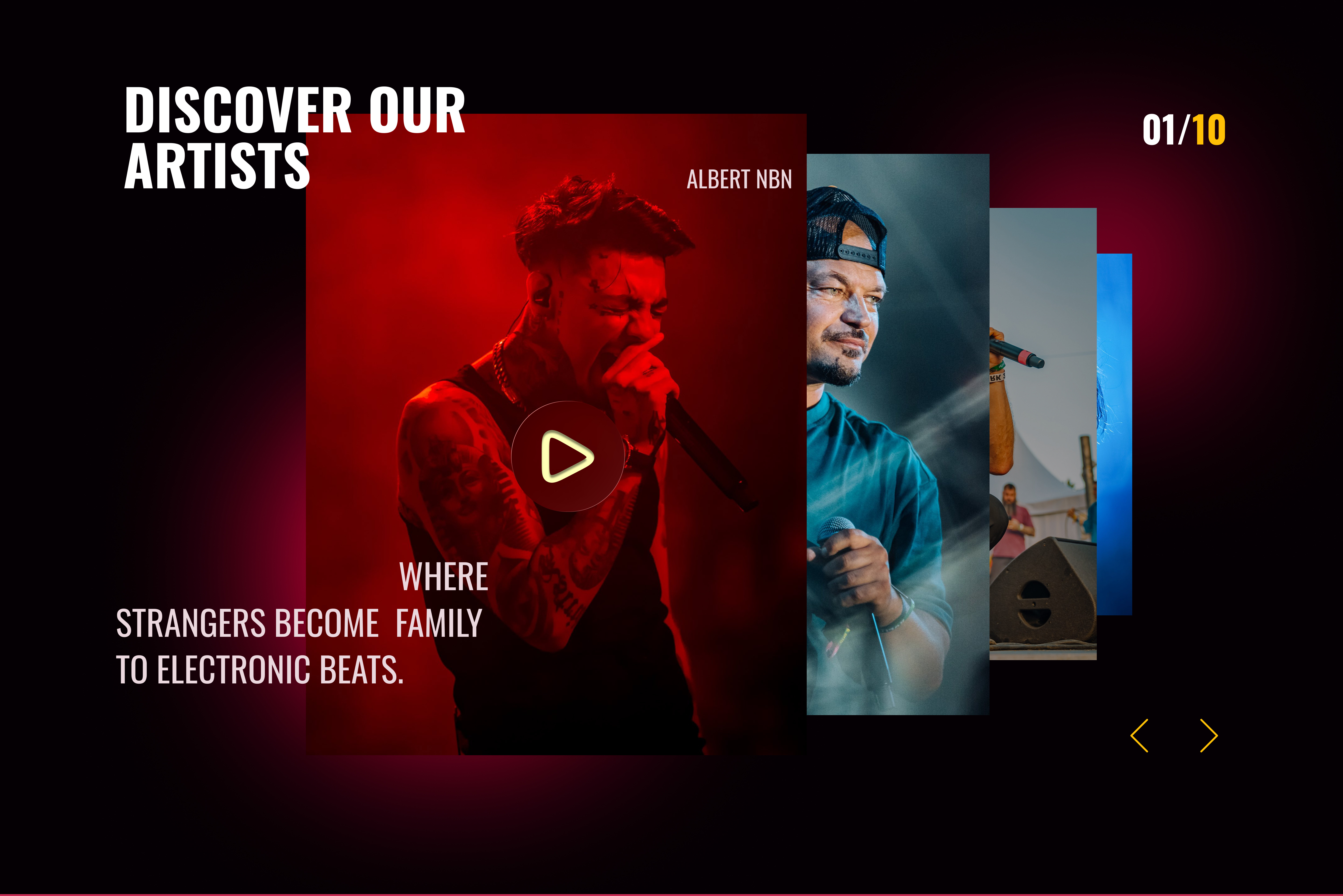 Section tickets&artists artists concept design festival gallery music photo scroll section tickets ui ui ux design website