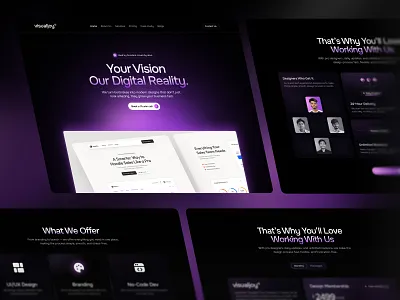 Visualjoy Agency Website Design agency website bold typography clean design creative agency minimal design minimal ui modern ui modern website responsive design web design web interface website design